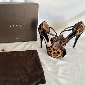 Gucci Pony Hair Cheetah / Animal Print Heels!